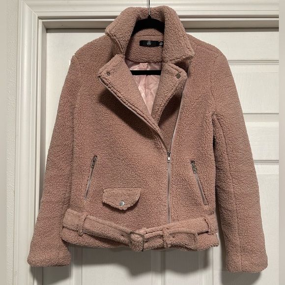 Missguided Pink Faux Fur Jacket, Women's Size 4 - Picture 4 of 16